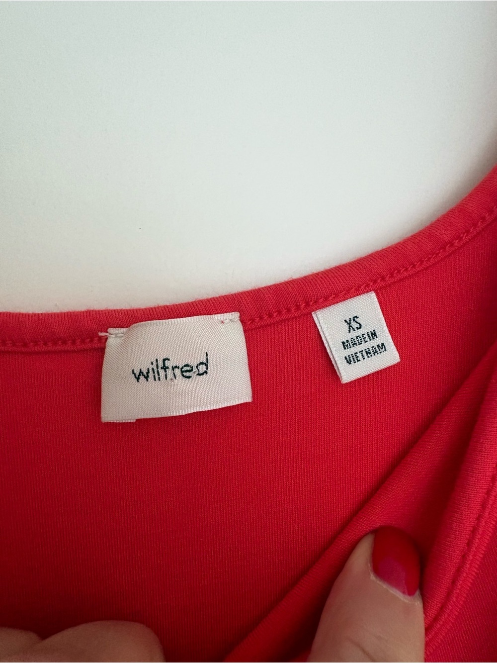 Aritzia Wilfred Market Romper | Coral Red | Sleeveless | Pockets | Size XS - Picture 10 of 12